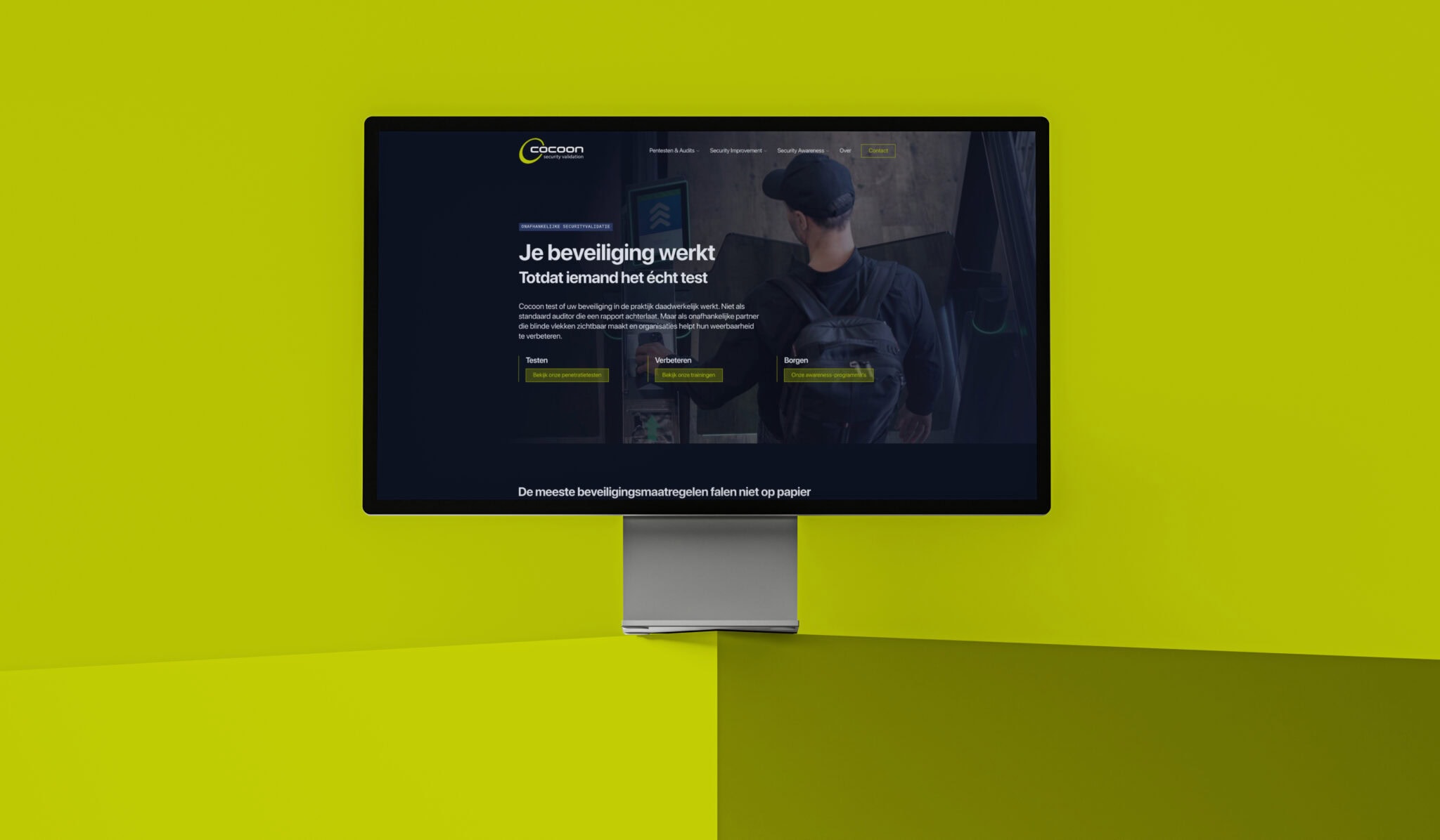 De website van Cocoon Security Validation