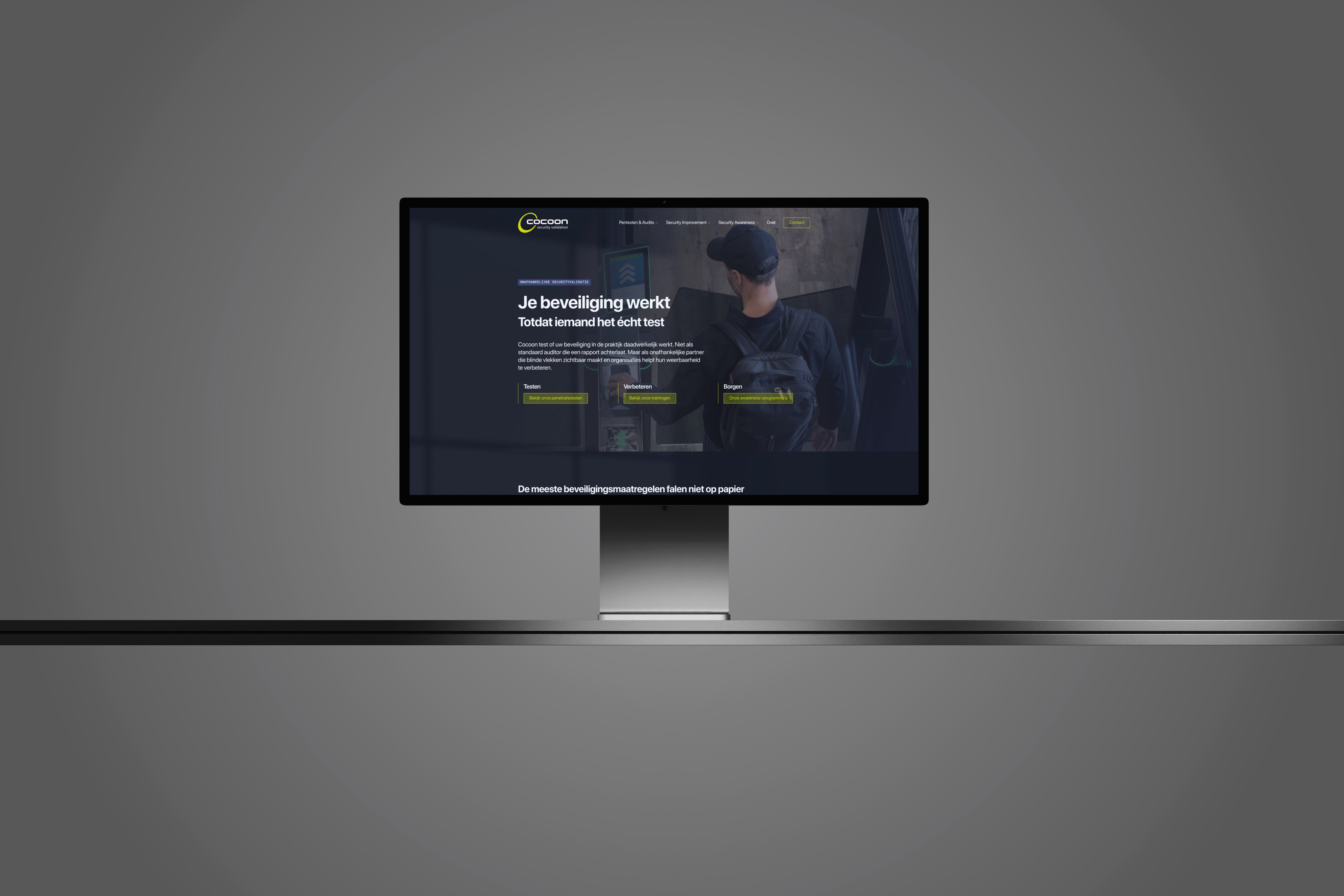 De website van Cocoon Security Validation