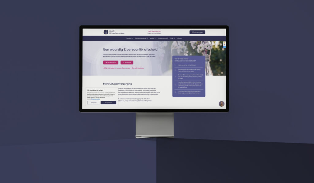 De website van Multi Uitvaartverzorging